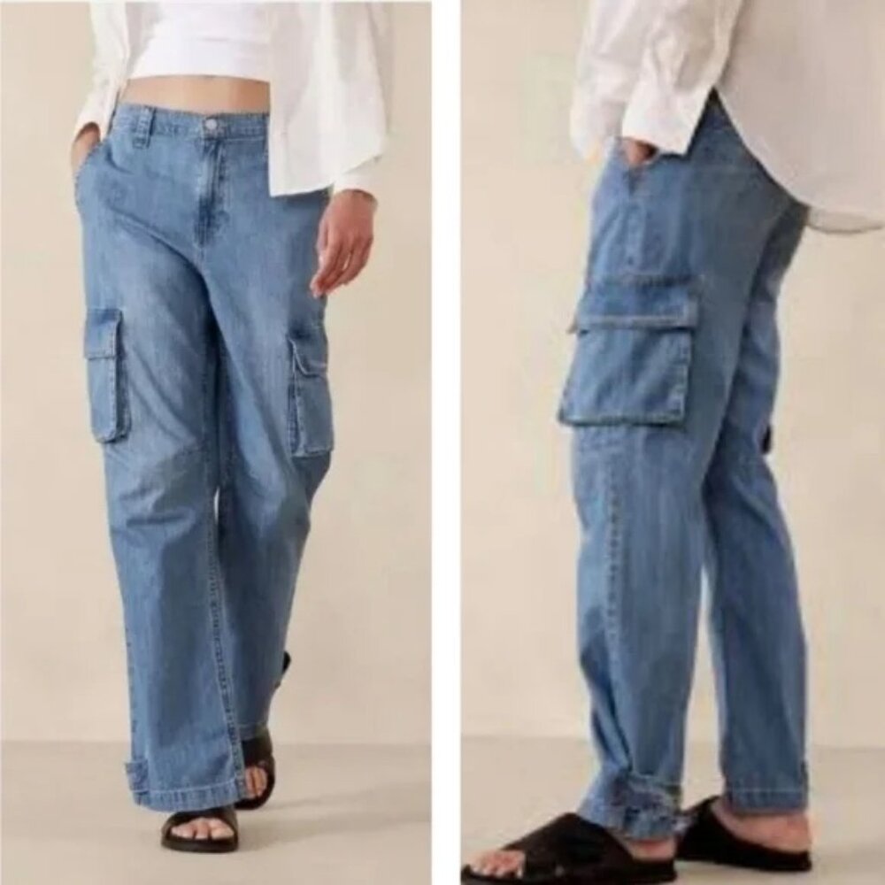 Banana Republic barrel cargo jeans